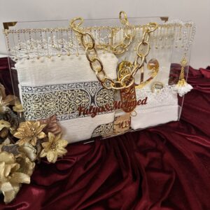 اكريليك فخم حقيبة / شنطة دبشLı  سجادة صلاة مبطنةLi مصحف شريف مجموعة / بكج | دبش عروس فخم - تجهيزات ملكة سعودية