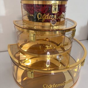 Kişiye Özel İSimli اكريليك فخم صندوق ملكي طقم | هدايا ملكة وعرايس فخمة - متجر سعودي