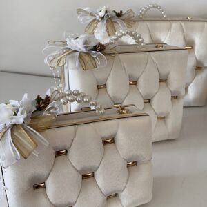 İNci بمقابض فخمة 3 قطع ملكية  حقيبة / شنطة دبش صندوق ملكي طقم | دبش عروس فخم - تجهيزات ملكة سعودية