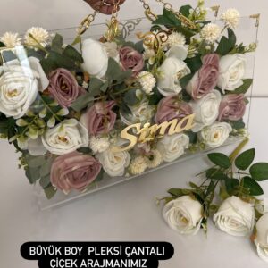 اكريليك فخم حقيبة / شنطة دبشLı ورد تنسيق وردMız | دبش عروس فخم - تجهيزات ملكة سعودية